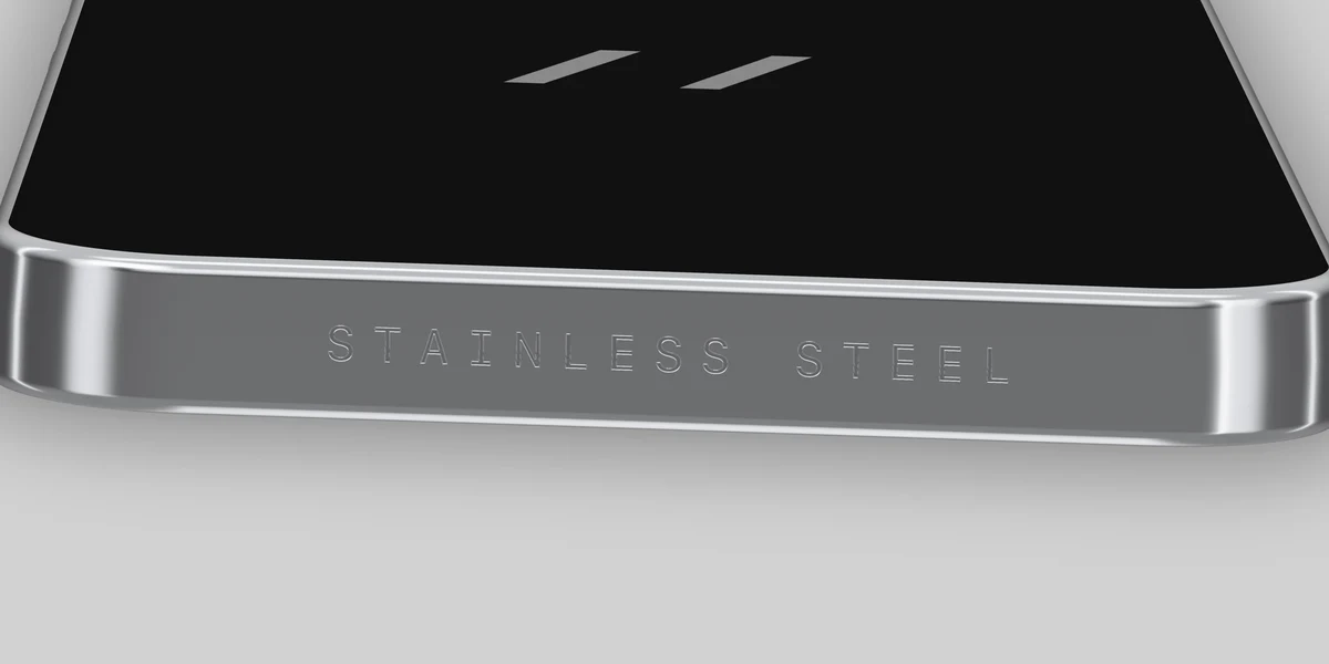 Stainless steel finish, its name engraved under the band